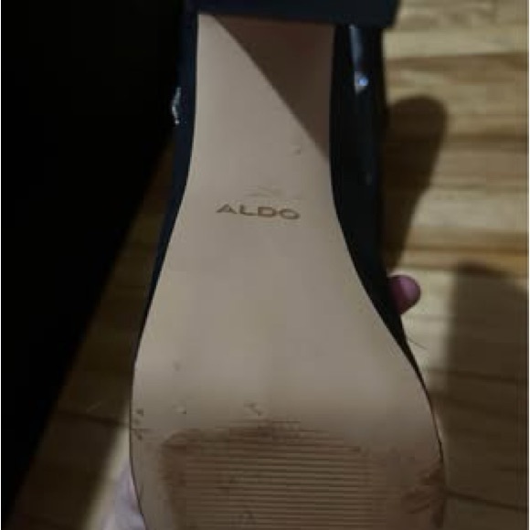 Aldo Black Heels with High Thick Heel and Platform Sole - Picture 3 of 3
